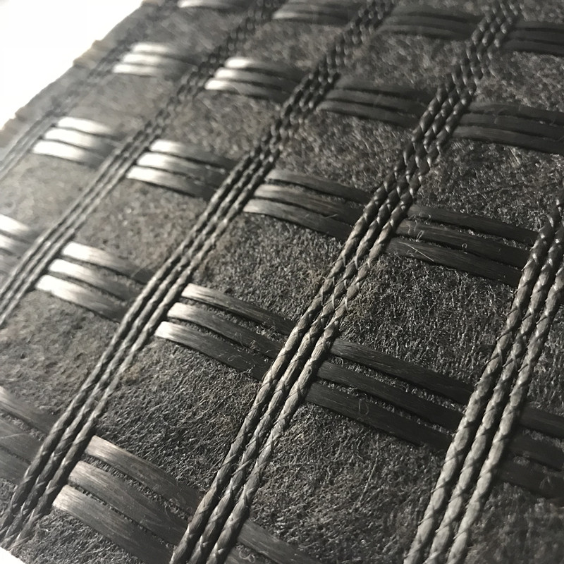 Geotekstil Kaplı Bitüm ile Dikişli Fiberglass Geogrid