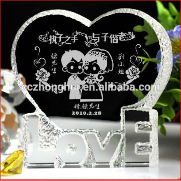 Heart shape crystal crafts