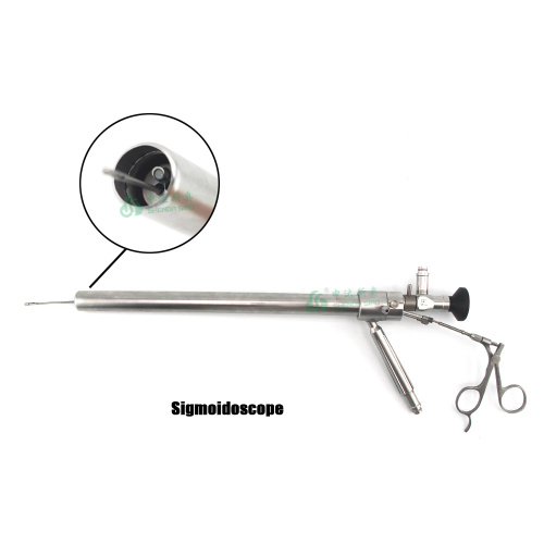 Ensemble de sigmoïdoscope en acier inoxydable réutilisable chirurgical