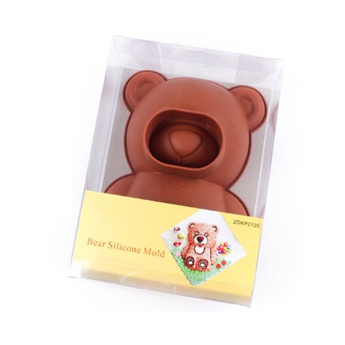 Cartoon bear milk tea silicone mold