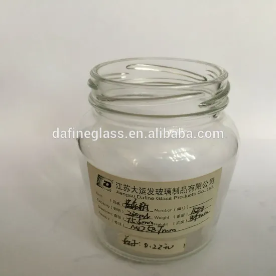8OZ large empty food grade glass pickle jars and bottles