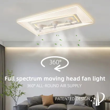 Modern Ceiling Fan with LED Light - Fandelier Ceiling Fan Light