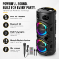 Çift Woofer RGB Parti Hoparlörü