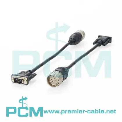 0.2m M23 to 9 Pin D-Sub Sensor Actuator Cable: Compatible Replacement for Baumer 11119257