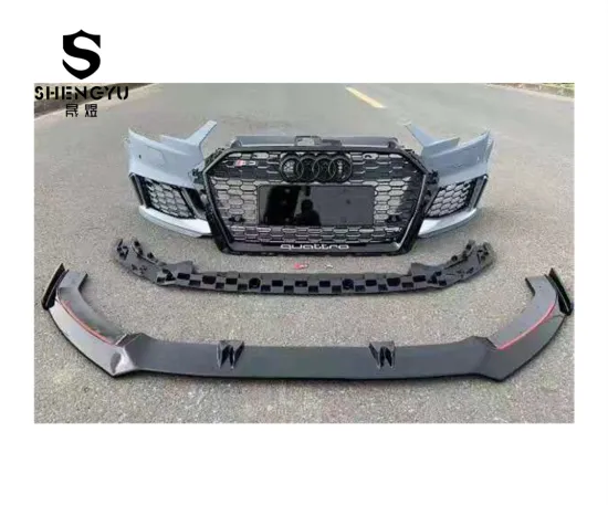 Upgrade AUDI A3 2017-2019 RS3 Front Bumper Kit with Grille and Lip
