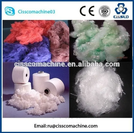 Virgin and recycled PSF 1.2d x 38mm production line, making machine