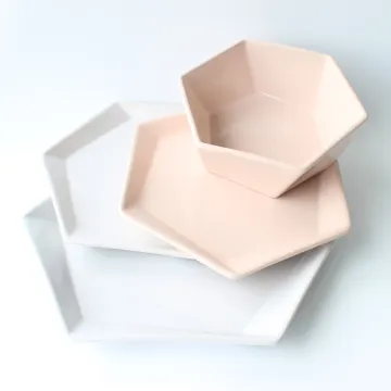 Irregular shaped plate porcelain side version glaze Dinner