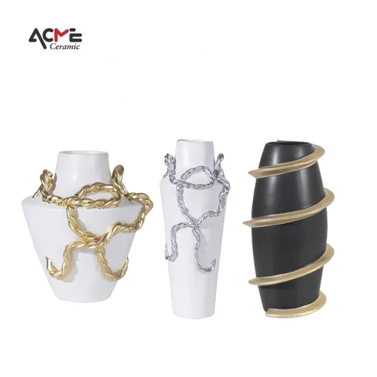 White and Gold Nordic Style Irregularity Contracted Flower Vase: A Unique Addition to Your Home Décor