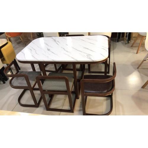 Marble Dining table set Rectangle