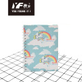 Custom cartoon unicorn cover A5 spiral coil notebook