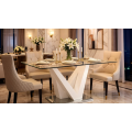 Mesa de jantar moderna 180x100cm para 6-8 pessoas