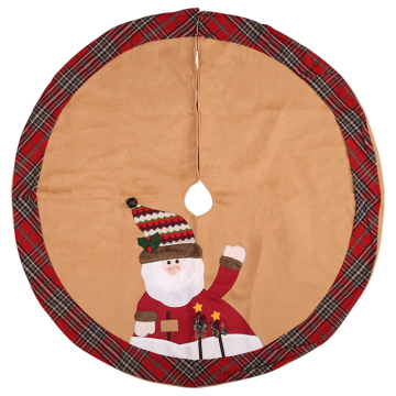 Christmas Tree Skirt with Santa Claus or Snowman