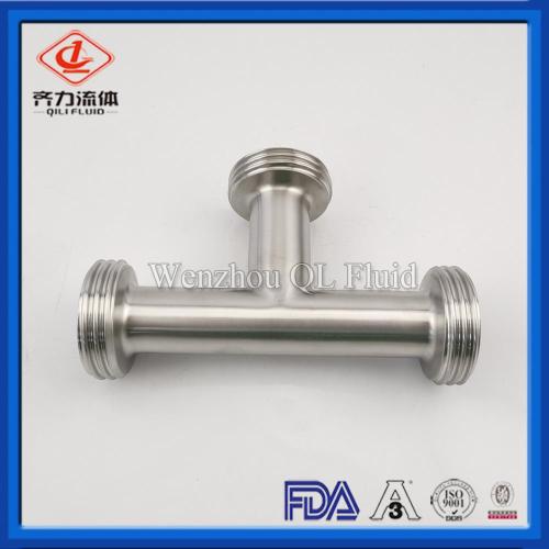 Stainless Steel Sanitary Fittings Equal Tee Thread End