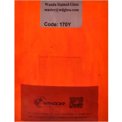 good quality orange -red cathedral glass