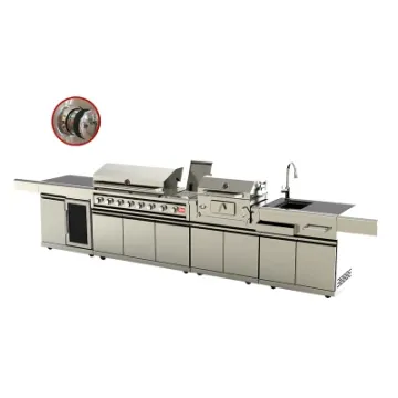 Stainless Steel Backyard Island Kitchen Cabinet Grill for BBQ