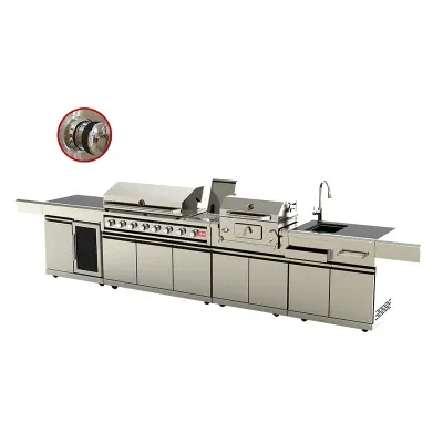 Stainless Steel Backyard Island Kitchen Cabinet Grill for BBQ