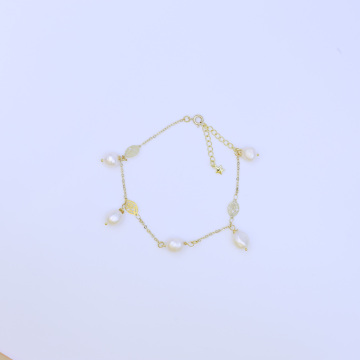 18K Gold-Plated Pearl Women's Bracelet - High-End DIY Fashion Accessory