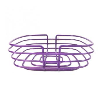 Purple Square Metal Wire Bread Basket