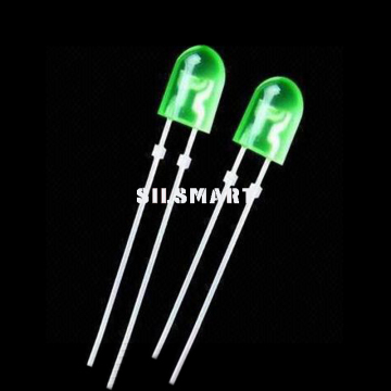 5mm Oval Green color with High Luminous LEDs diode dip led