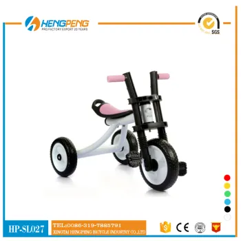 Pink and Blue Color Two Seat Baby Tricycle