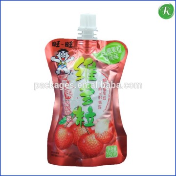China wholesale reusable baby food spout top packaging pouch