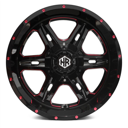 Black and red wheels for trucks dually rims