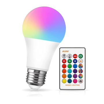 2022 New A19 9W RGB Dimmable LED Light Bulbs with Remote Control for Home & Events