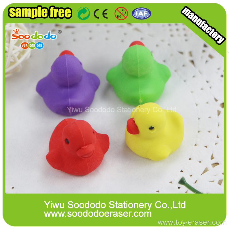 fancy cute little duck eraser use for promotional gift