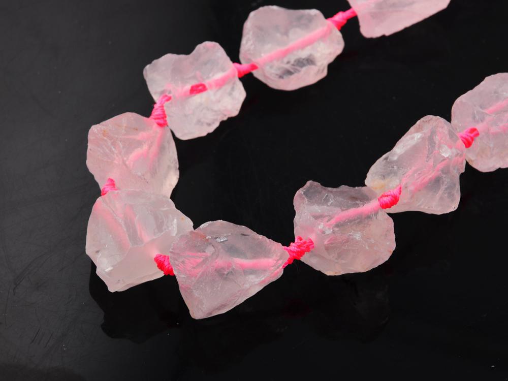 Perles de pierres précieuses en cristal bruts naturels bruts de quartz rose