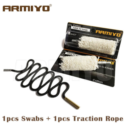 Armiyo 12ga 12 Gauge 18.5mm Gun Barrel Cotton Cleaner Cleaning Swabs