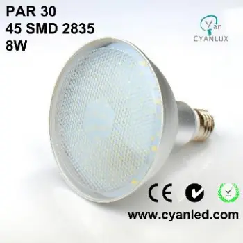 8W LED PAR30 E27 spot light Aluminum lamps lights lighting