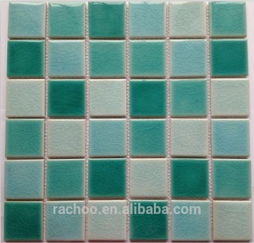 glazed ceramic blue swimming pool use mosaic tile