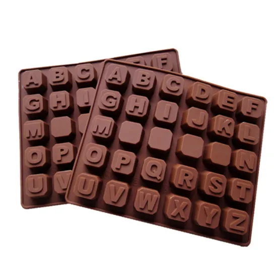 OEM Wholesale Food Grade Chocolate Molds - 26 Cartoon Alphabet Shapes for Baking
