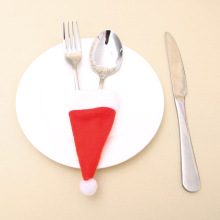 10PCS Tableware Christmas Hat Cutlery Holder Table Fork Knife Spoon Decorations Dinner Party Home Gift