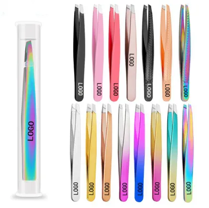 Wholesale Stainless Steel Oblique Mouth Eyebrow Clip - Beauty Trimming Tool