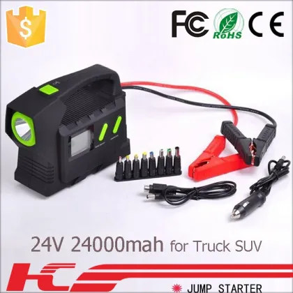 Rechargable Emergency Multifunctional power bank 24V car jump start
