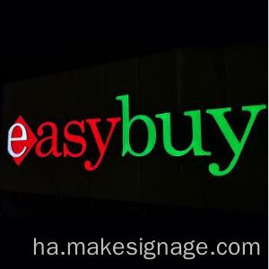 Madaidaiciya yanke led acrylic harafi
