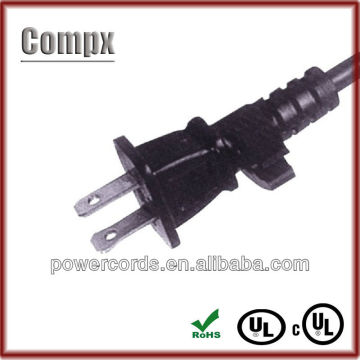 4/10/13/15A 125V PVC RoHS Power Supply Cord UL plug