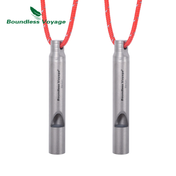 Boundless Voyage Titanium Emergency Whistle: Loud Portable Keychain for Survival and Outdoor Activities