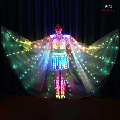 Fairy wings dresses stage dance fairy costume halloween fairy tale girls dress
