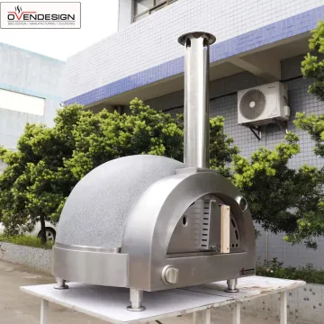 800mm Diameters Countertop No Crack Dome Oven Grey Gas Tandoor Pizza Clay Oven With Adjustment Feet