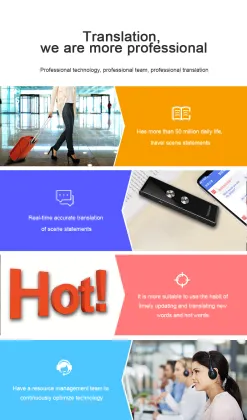 Multilingual Voice Translator Device: Instant Translation for Over 40 Languages - T8+