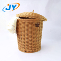 PP พลาสติก Rattan Laundry Handles Basket
