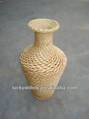 antique wicker handcrafts,vase,basekt natural wicker crafts
