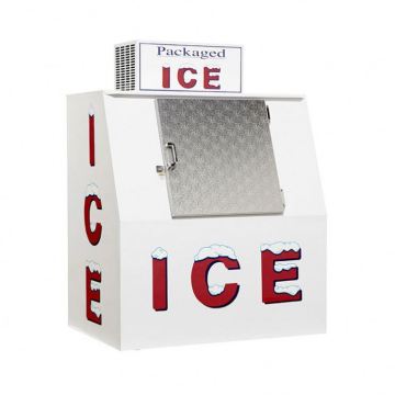 Vertical Refrigerated Bin: Lockable, High-Capacity Outdoor Freezer for Ice and Bags