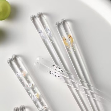 Crystal Clear Glass Chopsticks for Elegant Dining