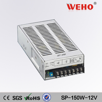 CE Approved SP series single output constant voltage 150w power supply 12v