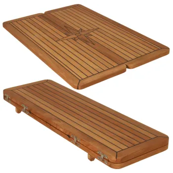 Boat Folding Teak Table Top 680/340x500,680/340x750,680/340x1000mm - Marine RV Furniture