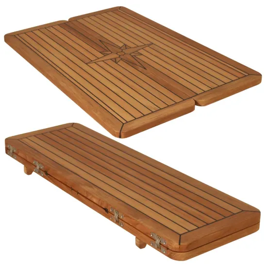 Boat Folding Teak Table Top 680/340x500,680/340x750,680/340x1000mm - Marine RV Furniture