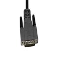 Graues DB15-Kabel mit zwei männlichen und weiblichen Anschlüssen